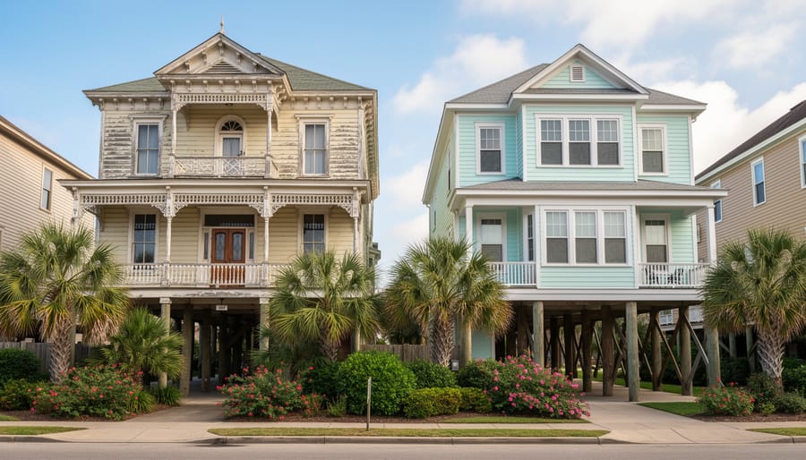 Adjacent Victorian homes, the Williams-Tucker House and Samuel May Williams House, in Galveston shown from the street.